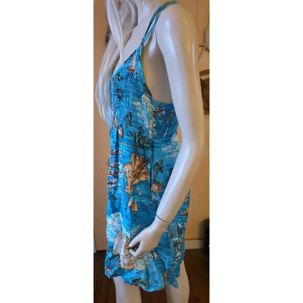 Wanted Y2K Dress Womens Hawaiian Summer Slip Sundress Vintage - Picture 3 of 7